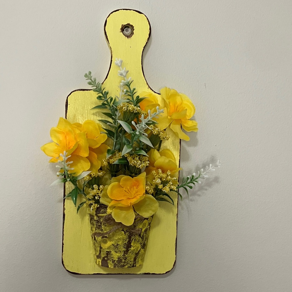 Yellow Floral Wall Decor